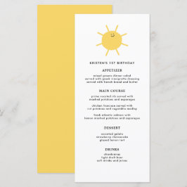 Little Sunshine Party Meny