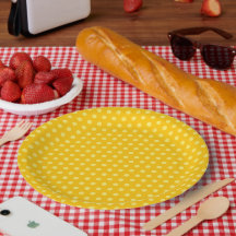 Little Sunshine Polka Dot Baby Shower Party Gult
