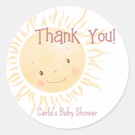 Little Sunshine Theme Tack Runt Klistermärke