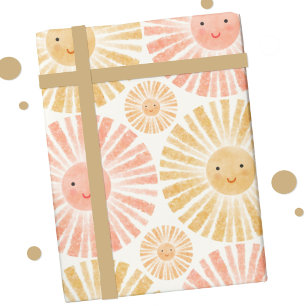 Little Sunshine Watercolor Mönster Presentpapper