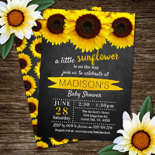 Little Sunsun Chalkboard Baby Shower Inbjudningar