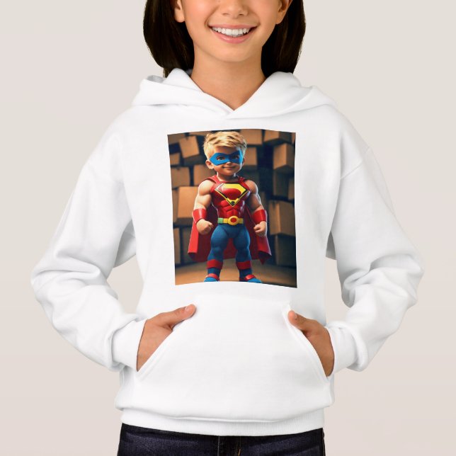 Little SuperphilBoy 3D-Tecknad - Stark och leende T Shirt (Framsida)