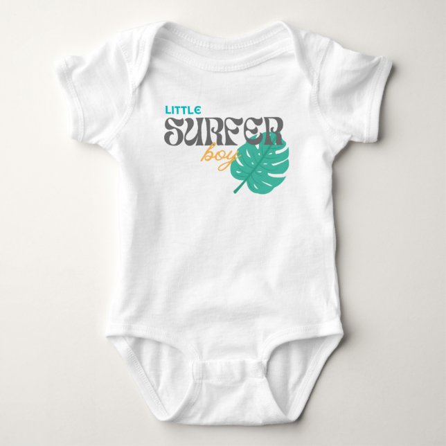 Little Surfer Boy - Baby Bodykostym T Shirt (Framsida)