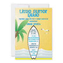 Little Surfer Boy Shower Inbjudan