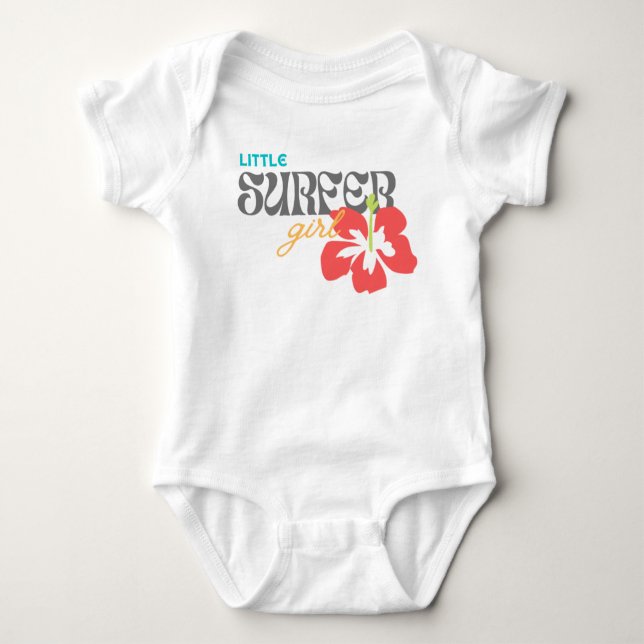 Little Surfer Girl - Baby Bodykostym T Shirt (Framsida)