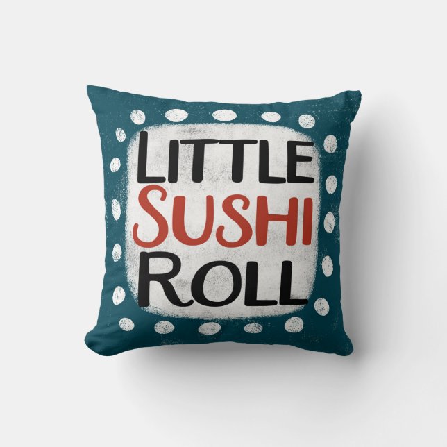Little Sushi Roll Dekorativ kudde (Framsida)