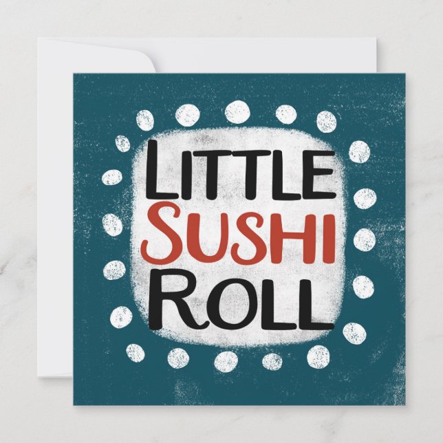Little Sushi Roll Greeting Card Kort (Framsida)