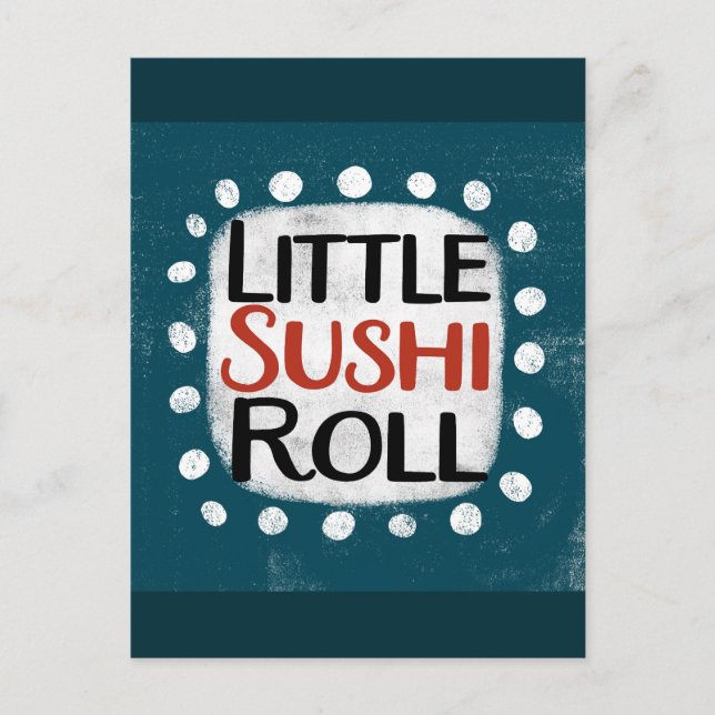 Little Sushi Roll Postcard Vykort (Framsida)