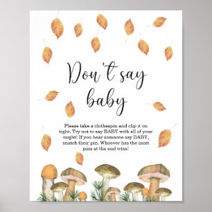 Little svamp flora - säg inte baby poster