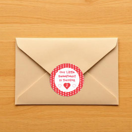 Little Swearing Småbarn Birthday Runt Klistermärke