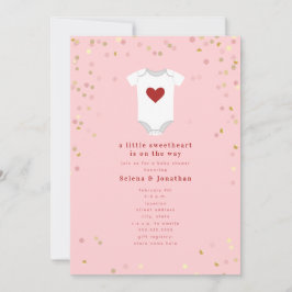 Little SweBaby Bodykostdräkt Valentine Baby Shower Inbjudningar