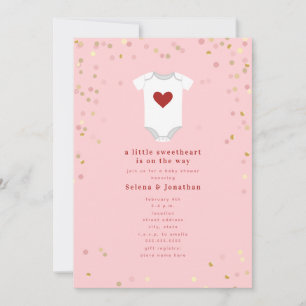 Little SweBaby Bodykostdräkt Valentine Baby Shower Inbjudningar