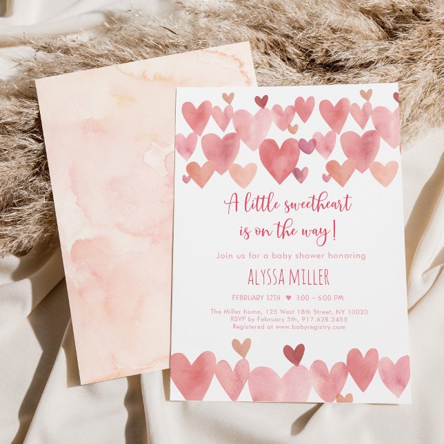 Little SweBaby Boho Hearts Baby Shower Inbjudningar (Skapare uppladdad)