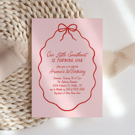 Little SweBaby Hand plockade Valentine Birthday Inbjudningar