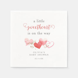 Little SweBaby Hearts Girl Baby Shower Pappersservett