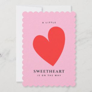 Little SweBaby Rosa Shower Heart Inbjudningar