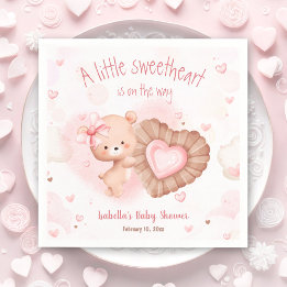 Little SweBaby Rosa Shower Napkins Pappersservett