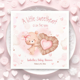 Little SweBaby Rosa Shower Napkins Pappersservett