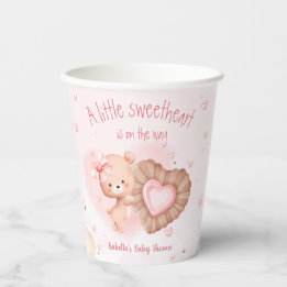 Little SweBaby Rosa Shower Papper Kopp