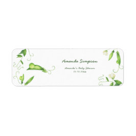 Little Sweet Pea Baby Shower Thank You Returadress Etikett