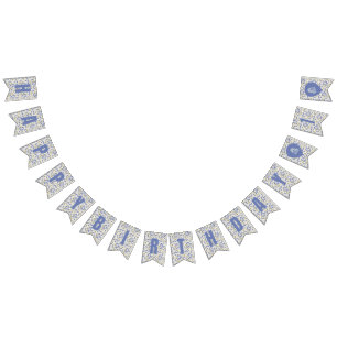 Little Sweet Pea Blommigt Grattis på födelsedagen Vimplar