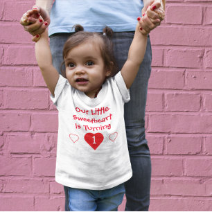 Little Sweetheart 1st Birthday T Shirt
