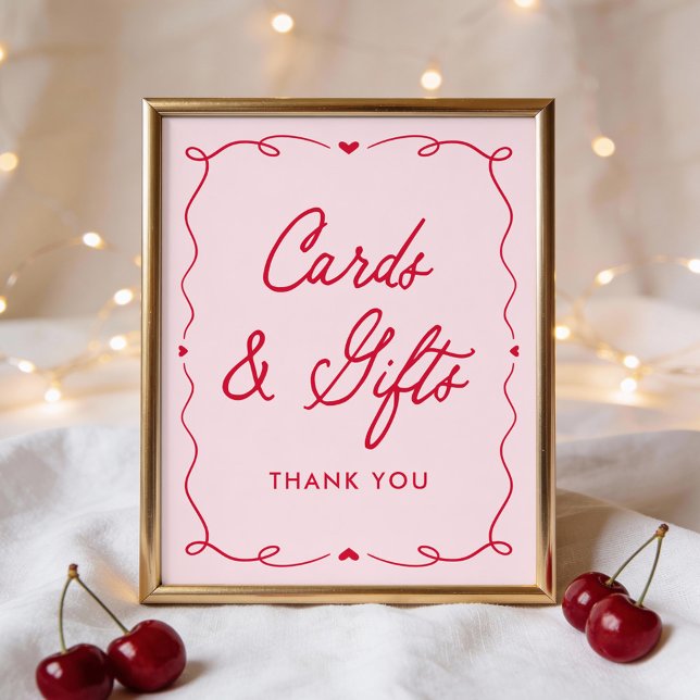 Little Sweetheart Baby Shower Cards and Gifts Sign Poster (Skapare uppladdad)