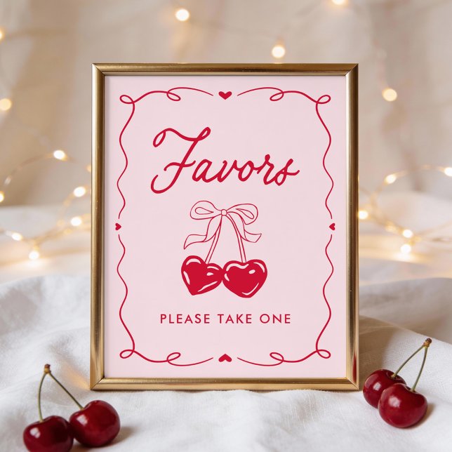 Little Sweetheart Baby Shower Favors Sign Poster (Skapare uppladdad)