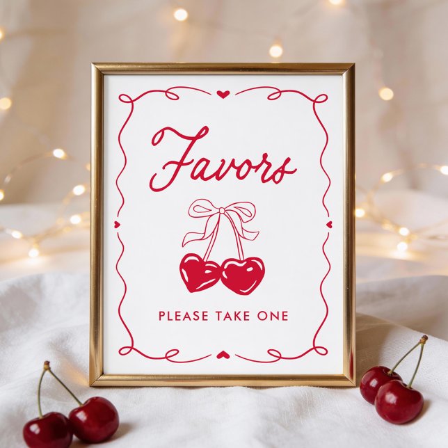Little Sweetheart Baby Shower Favors Sign Poster (Skapare uppladdad)