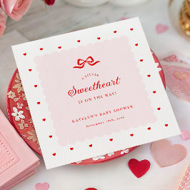 Little Sweetheart Baby Shower Paper Napkins Pappersservett