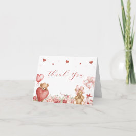Little Sweetheart Baby Shower Thank You Card Tack Kort