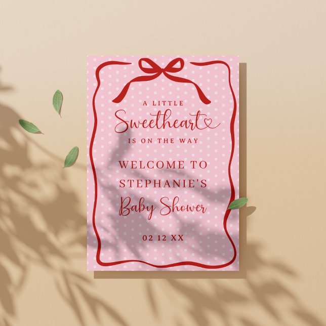 Little Sweetheart Baby Shower Welcome Poster Sign (Skapare uppladdad)