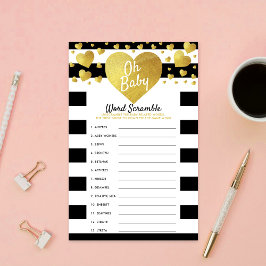 Little Sweetheart Baby Shower Word Scramble Game