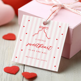 Little Sweetheart Bow Baby Shower Gåvor Etiketter