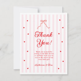 Little Sweetheart Bow Baby Shower Tack Kort