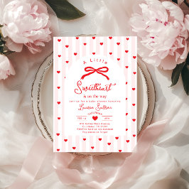 Little Sweetheart Bow Valentines Baby Shower Inbjudningar
