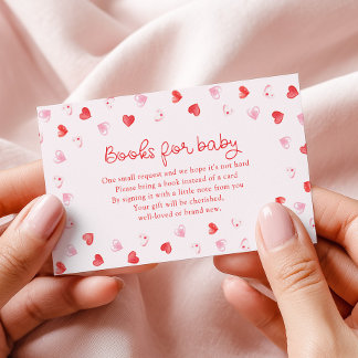 Little Sweetheart Girl Baby Shower Books for Baby Tilläggskort