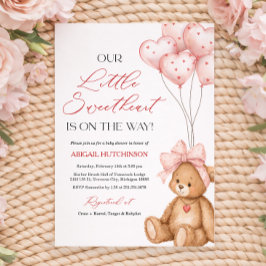 Little Sweetheart Valentine Baby Shower Inbjudningar