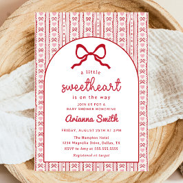 Little Sweetheart Valentine Baby Shower Invitation Inbjudningar