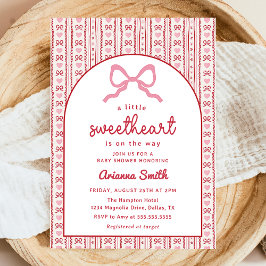 Little Sweetheart Valentine Baby Shower Invitation Inbjudningar