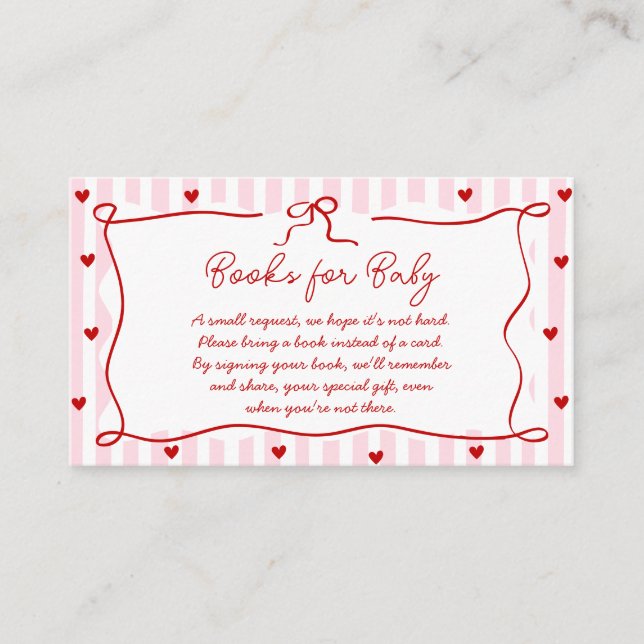 Little Sweetheart Valentine Books for Baby Card Tilläggskort (Framsida)