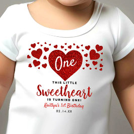 Little Sweetheart Valentine's Day Any Age Birthday T Shirt