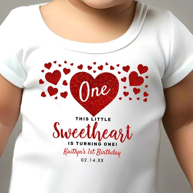 Little Sweetheart Valentine's Day Any Age Birthday T Shirt (Skapare uppladdad)