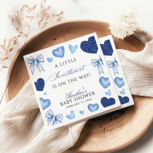 Little Sweetheart Valentines Day Baby Shower Pappersservett (Skapare uppladdad)