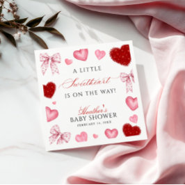 Little Sweetheart Valentines Day Baby Shower Pappersservett