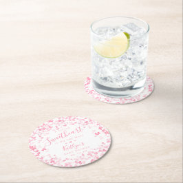 Little Sweetheart Valentine's Day Baby Shower Underlägg Papper Rund