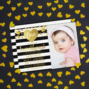 Little Sweetheart Valentine's Day Birthday Photo Inbjudningar