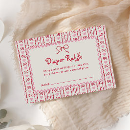 Little Sweetheart Valentines Diaper Raffle Card Tilläggskort
