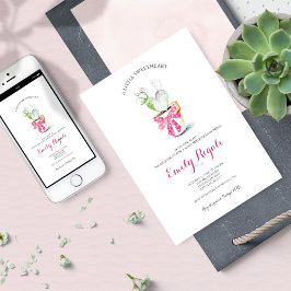 Little Swehoney Cactus Baby Shower Inbjudan