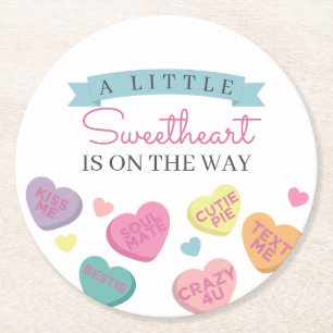 Little Swehoney Candy Baby Shower Underlägg Papper Rund
